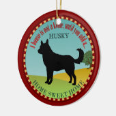 Siberian Husky Home Keramisch Ornament (Links)
