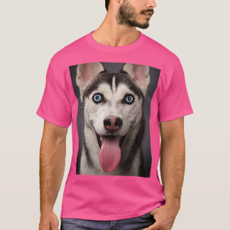 Siberian Husky Hond Dieren Cadeaus Veilig Gezicht  T-shirt