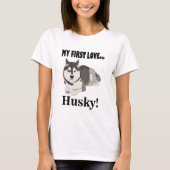 Siberian Husky Hondenliefhebber T-shirt (Voorkant)