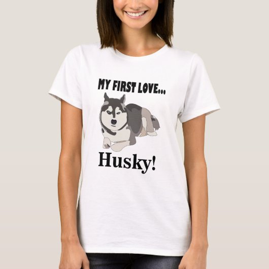 Siberian Husky Hondenliefhebber T-shirt (Voorkant)