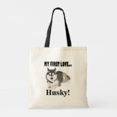 Siberian Husky Hondenliefhebber  Tote Bag (Achterkant)