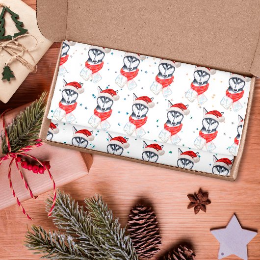 Siberian Husky hondenras Kerststerren Tissuepapier
