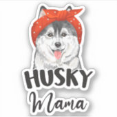 Siberian Husky Hondenras Mam Gift Sticker (Voorkant)