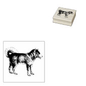 Siberian Husky Hondenras Rubberstempel (Gestempeld)