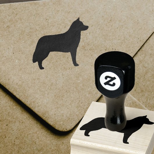 Siberian Husky Hondenras Silhouette Rubberstempel