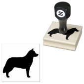 Siberian Husky Hondenras Silhouette Rubberstempel (Gestempeld)