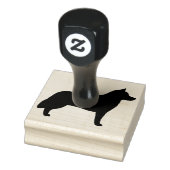 Siberian Husky Hondenras Silhouette Rubberstempel (Stempel)