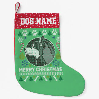 Siberian Husky Hondenras Ugly kerst Sweater Kleine Kerstsok