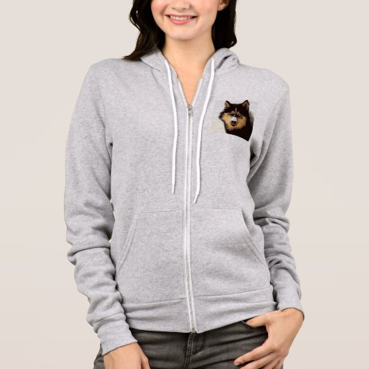 Siberian Husky Hoodie (Voorkant)