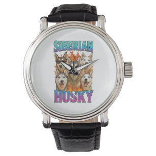 Siberian Husky Horloge