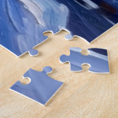 Siberian Husky Howling at the Valentine's Heart Legpuzzel (Zijkant)