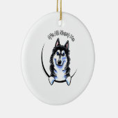 Siberian Husky IAAM Keramisch Ornament (Rechts)