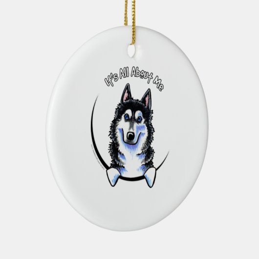 Siberian Husky IAAM Keramisch Ornament (Rechts)