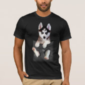 Siberian Husky in Pocket Puppy T-shirt (Voorkant)
