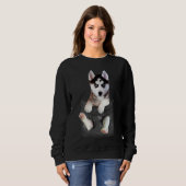 Siberian Husky in Pocket Puppy Trui (Voorkant volledig)