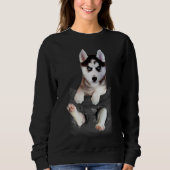 Siberian Husky in Pocket Puppy Trui (Voorkant)