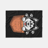 Siberian Husky In Your Front Cket Fleece Deken (Voorkant (Horizontaal))