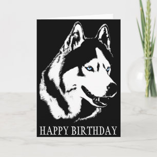 Siberian Husky Kaart/Alaskan Malamute Kaart