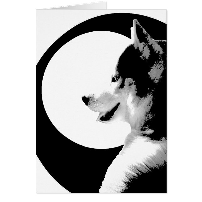 Siberian Husky Kaart/Alaskan Malamute Kaart (Voorkant)