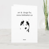 Siberian Husky Kaart/Alaskan Malamute Kaart Blank (Achterkant)