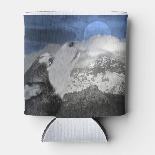 Siberian Husky Kan Koeler Koozie (Voorkant)