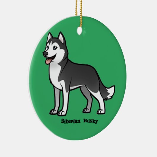 Siberian Husky Keramisch Ornament (Rechts)