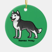 Siberian Husky Keramisch Ornament (Voorkant)