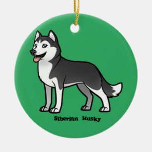 Siberian Husky Keramisch Ornament