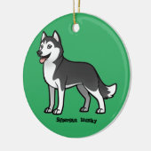 Siberian Husky Keramisch Ornament (Links)
