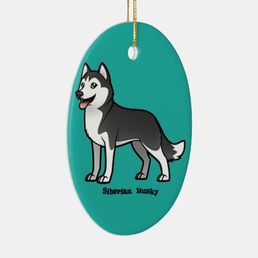 Siberian Husky Keramisch Ornament (Rechts)