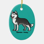 Siberian Husky Keramisch Ornament (Voorkant)