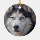 Siberian Husky Keramisch Ornament (Voorkant)