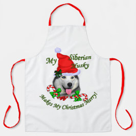 Siberian Husky kerst Merry Schort