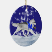 Siberian Husky Kerstannament Keramisch Ornament (Rechts)