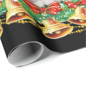 Siberian Husky kerstboom verlicht Funny Dog Cadeaupapier (Rol Hoek)