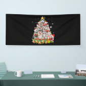 Siberian Husky kerstboom verlicht Funny Dog Spandoek (Beurs)