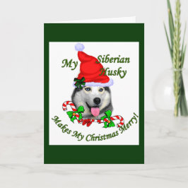 Siberian Husky kerstcadeaus Feestdagen Kaart