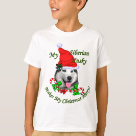 Siberian Husky kerstcadeaus T-shirt