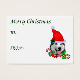 Siberian Husky kerstcadeaus Visitekaartjes