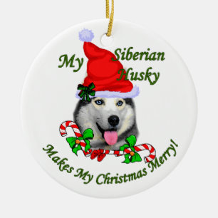 Siberian Husky kerstcadeautje Ornament