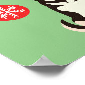 Siberian Husky Kerstfeestdag Poster (Hoek)