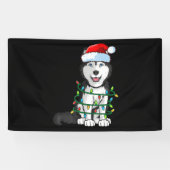 Siberian Husky Kerstkerstkerstkerstkerstman met ho Spandoek (Horizontaal)