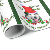 Siberian Husky Kerstmis Cadeaupapier (Rol Hoek)