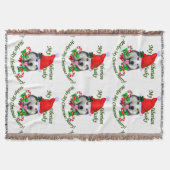 Siberian Husky Kerstmis Deken (Voorkant)