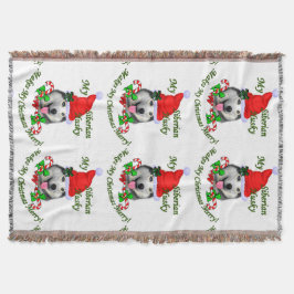 Siberian Husky Kerstmis Deken