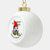 Siberian Husky Kerstmis Keramische Bal Ornament (Rechts)