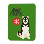 Siberian Husky Kerstmis Magneet (Verticaal)