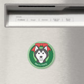 Siberian Husky Kerstmis Magneet (Insitu (Vaatwasser))
