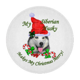 Siberian Husky Kerstmis Snijplank