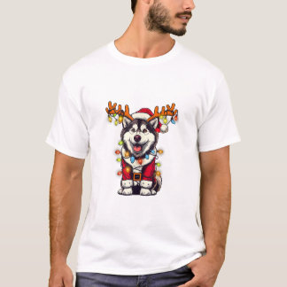 Siberian Husky Kerstmis T-shirt